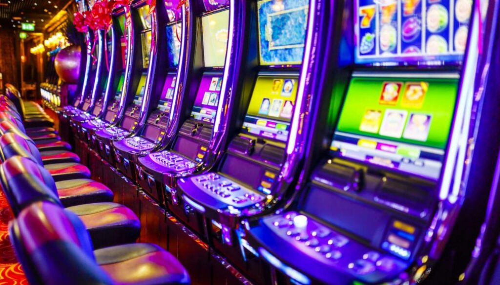 Slot machines in casino