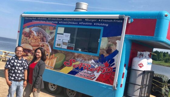 Vinson Mahawan and Melody Andalan Landry sell Filipino and Canadian cuisine at their food truck.