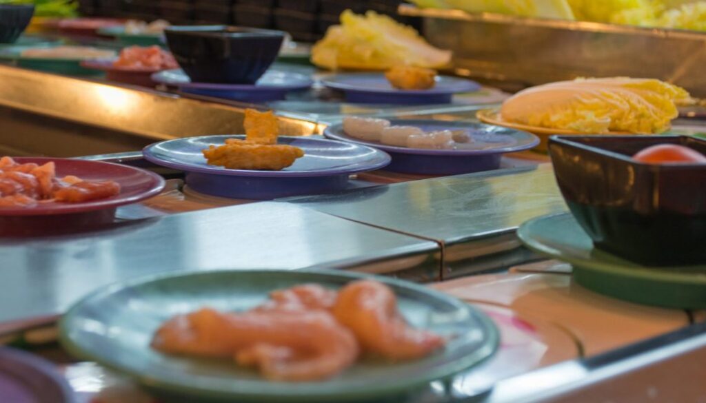 Japan restaurant sushi conveyor or belt buffet