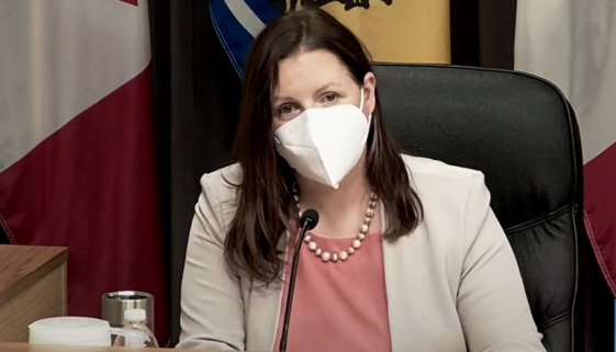 Dr. Jennifer Russell, chief medical officer of health, announced New Brunswick will move back to level two of the Winter Action Plan (Image via GNB)