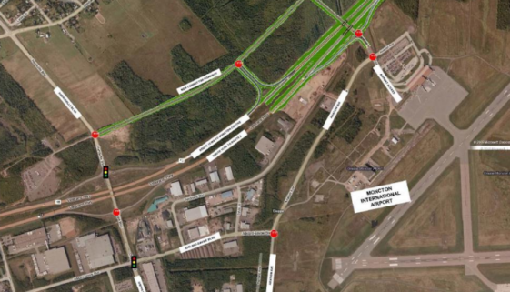 A new industrial park has been proposed south of Shediac Road near the TransCanada Highway (Image via City of Moncton)