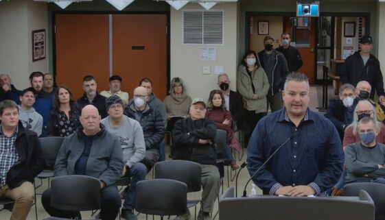 Mark Hatfield, president of Propertystar, speaks during a public hearing on March 15 2022. Image YouTube video capture