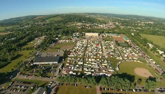 Aerial photo of the Sussex Flea Market in 2016. (Photo from NBAAC website)