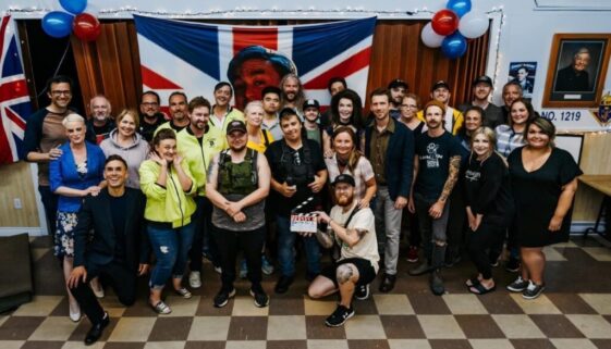 The cast and crew of a new sitcom called NBrexit set to be released in early 2023. Image Mathieu Savidant