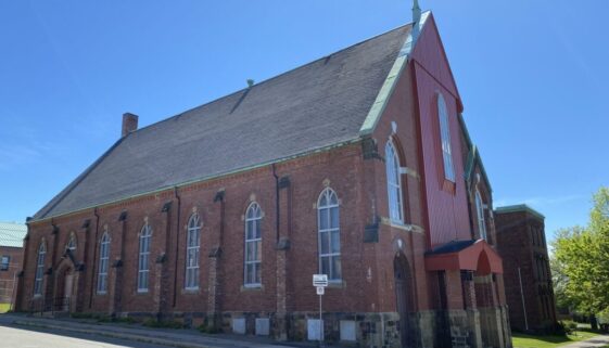The former St. John the Baptist parish on Broad Street will become a social enterprise hub with artists. An affordable housing project is planned for land behind it. Image by Brad Perry.