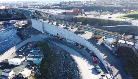 A six-month $17 million rehabilitation project was completed on the Reserving Falls railway bridge. Image courtesy of JD Irving Limited