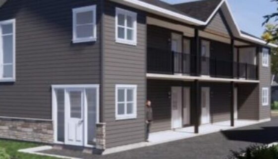 Rendering of 8-unit apartment building (Rising Tide Provided by City of Moncton)