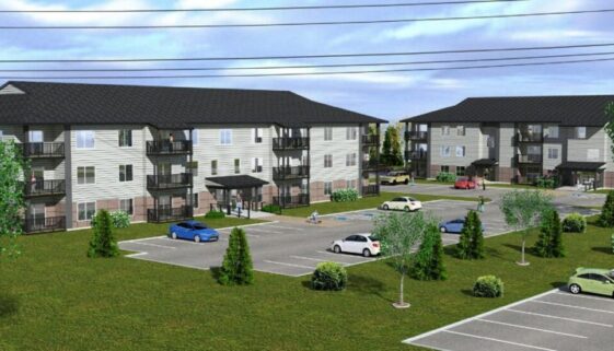 A rendering of the proposed multi-unit development at 460 Milford Road in Saint John. Image City of Saint John